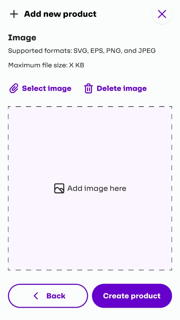 Add product image step